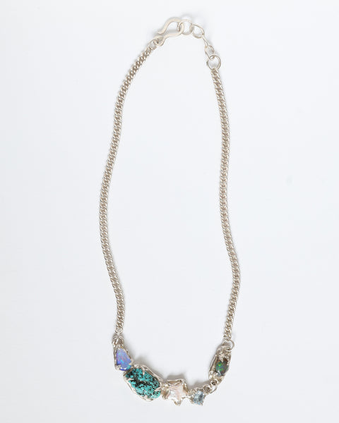 Cluster necklace (turquoise)