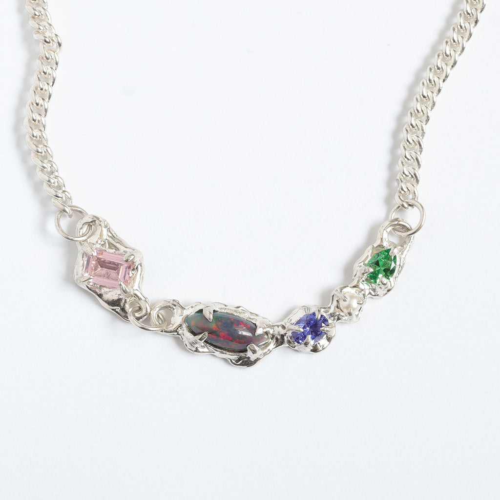 Cluster necklace (opal)
