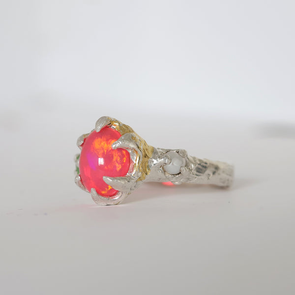 Pink opal ring
