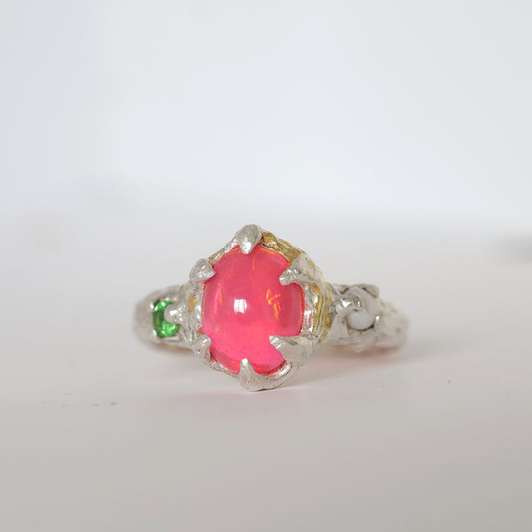 Pink opal ring